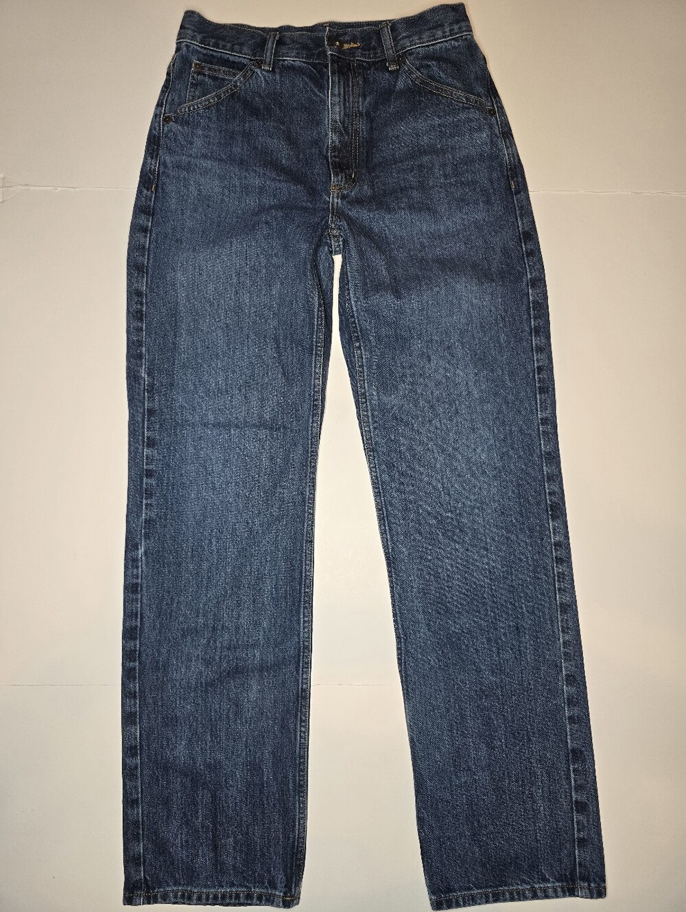 UNIQLO Women's 27x32 High Rise Straight Leg Jeans Blue 100% Cotton Medium Wash